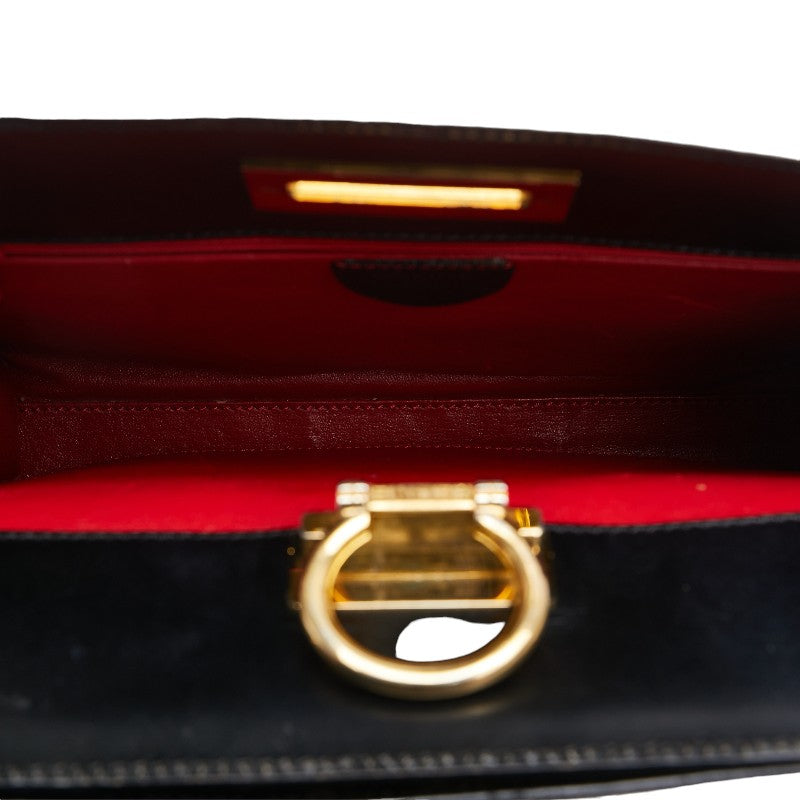 Celine Double-Face Ring  Handbag Black Leather  Celine