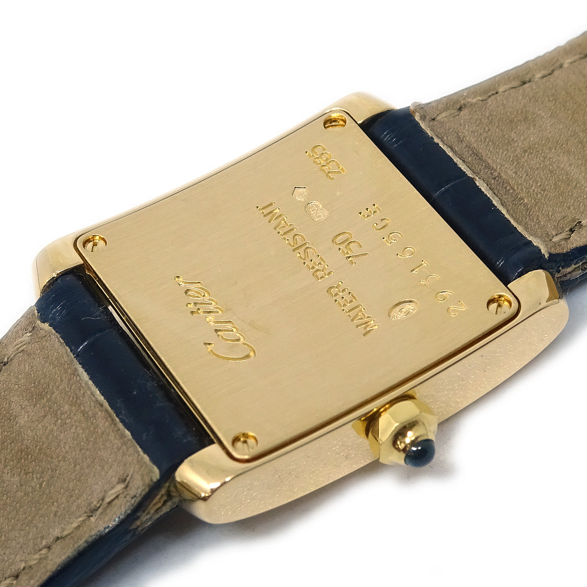 Cartier Tank Francaise SM Ref.2385 Watch 18KYG Crocodile