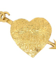 CHANEL 1993 Gold Graffiti Heart Arrow Brooch