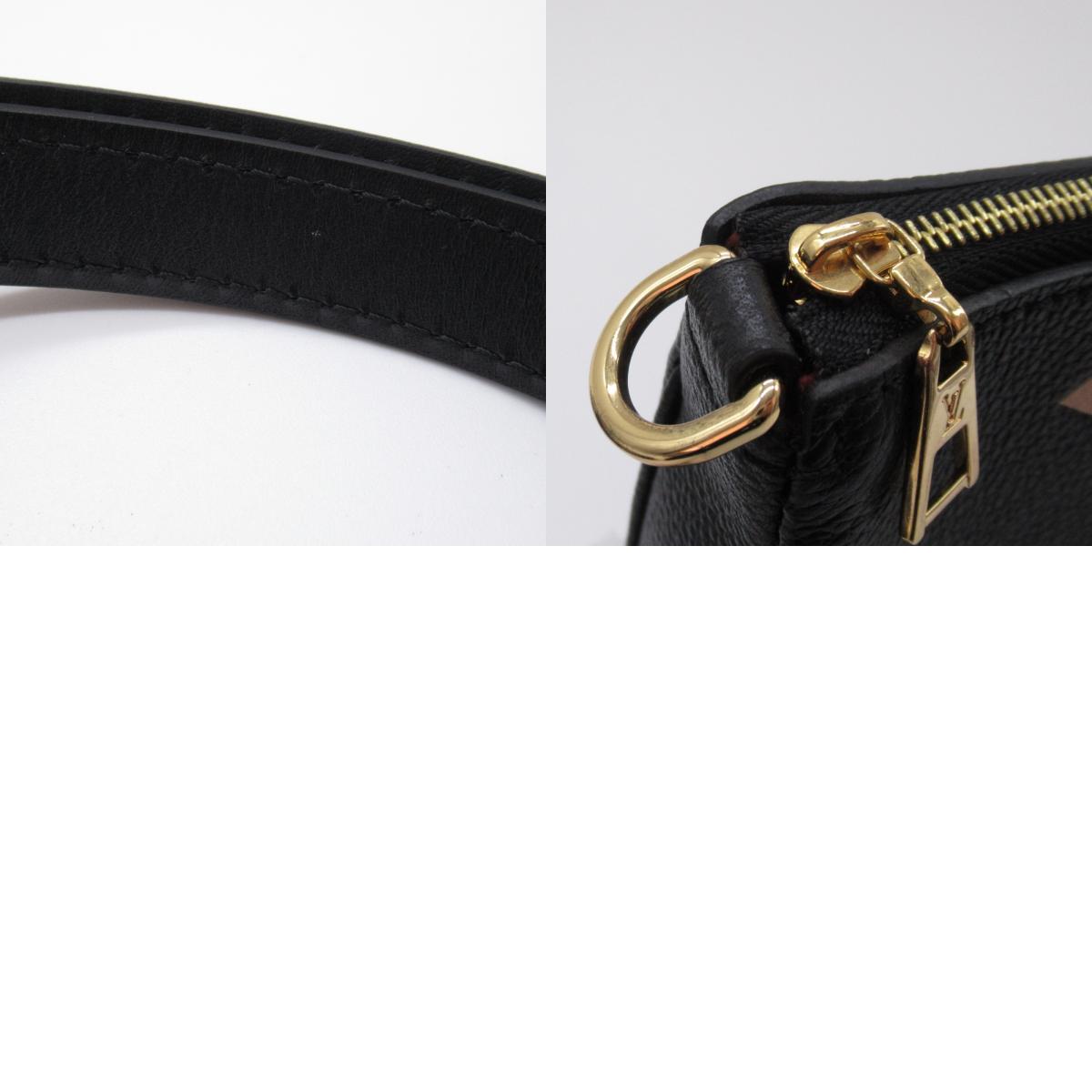 Louis Vuitton Louis Vuitton Multicolor Accessoires Handbag Leather Monogram Emplant  Black Beige M45777