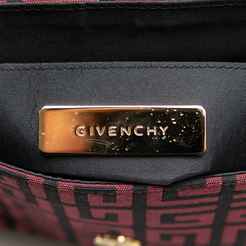 Givenchy Logo Tasel One-Shoulder Bag Handbag Pearl Black Canvas Leather  Givenchy Givenchy