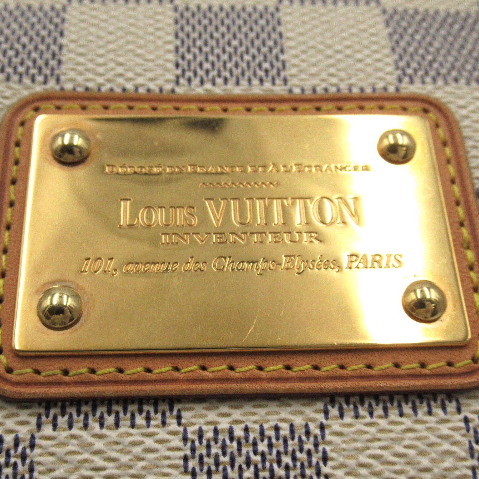 Louis Vuitton Eva 2w Shoulder Bag PVC Coated Canvas Damier Azur  Ivory N55214