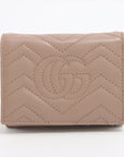 Gucci GG Marmont 466492 Leather Wallet Beige