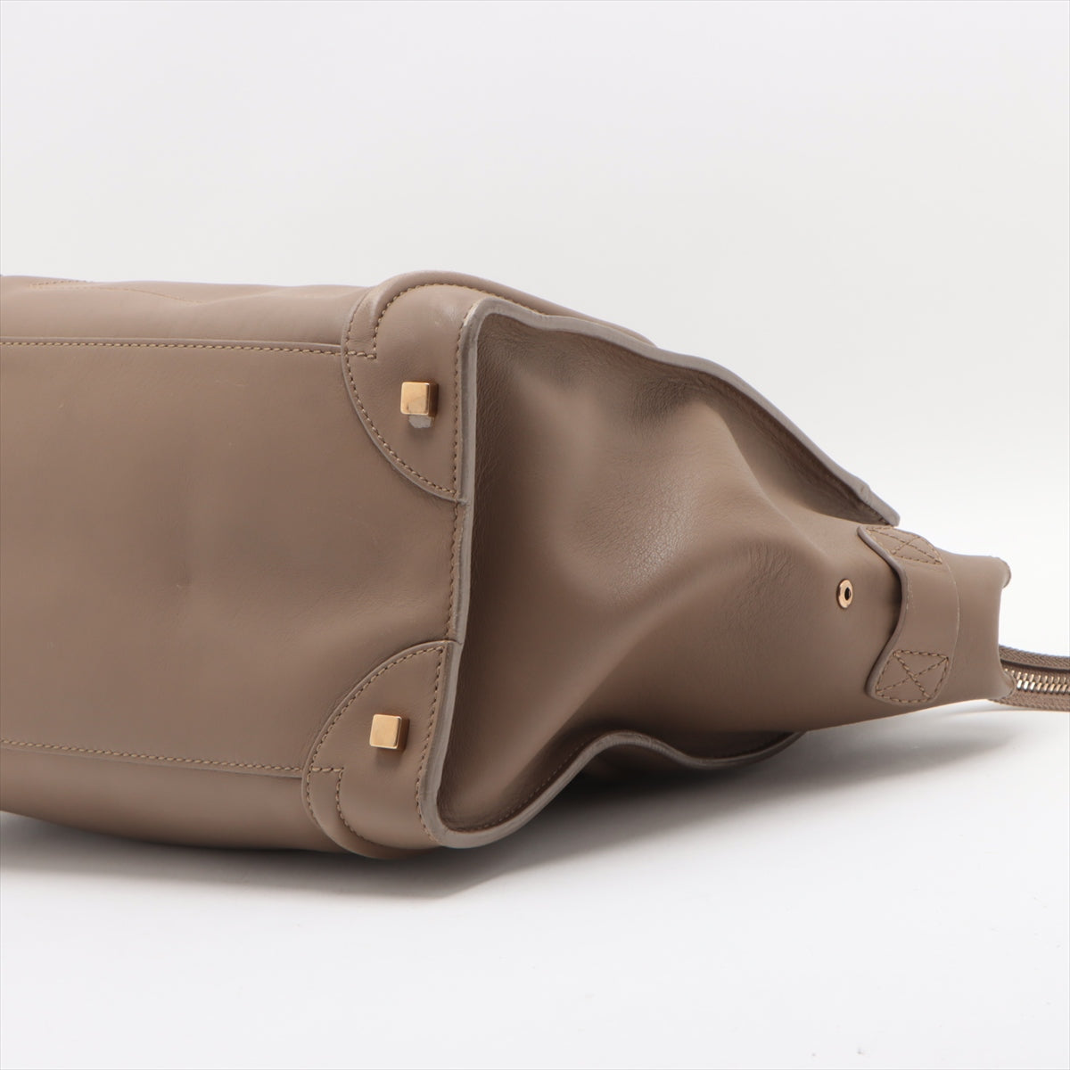 Celine Luggage Mini per Leather Handbag Beige Lagoon