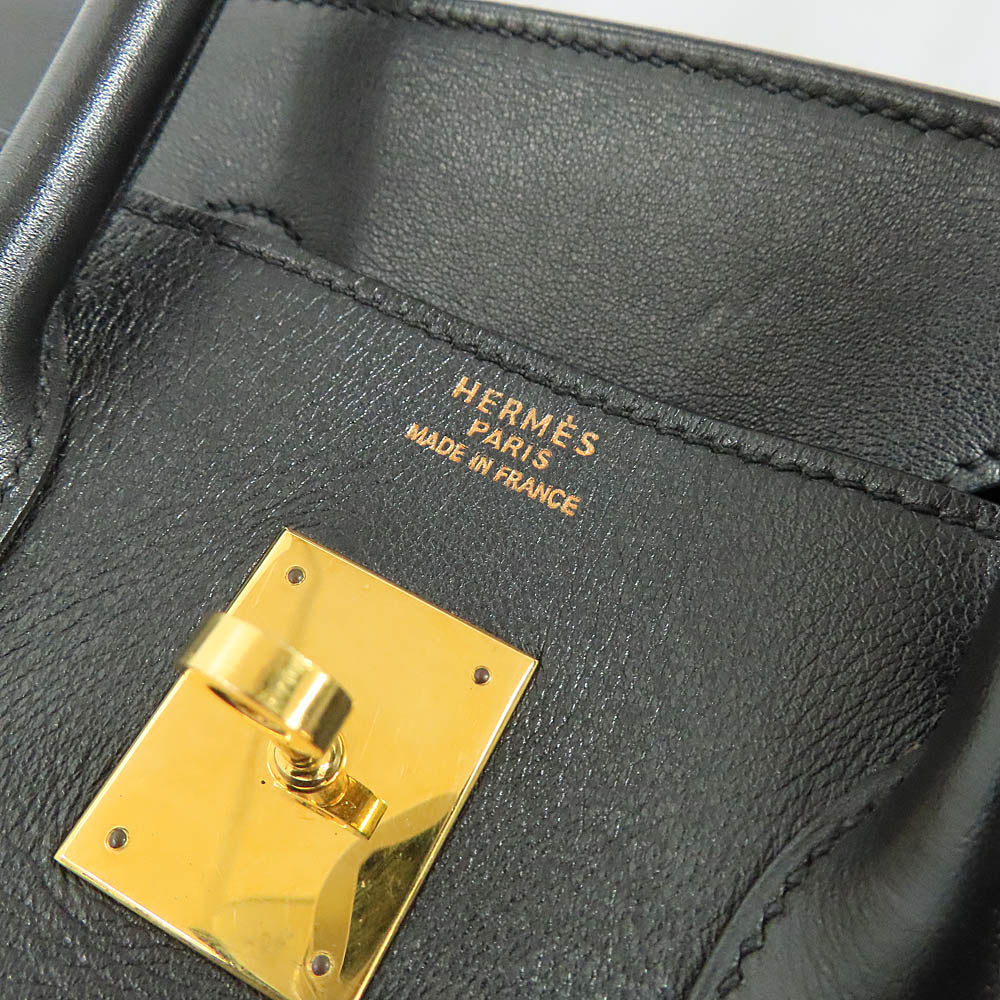 Hermes Birkin 35 Black G  Vogaliver Handbag  B Printed 1998 Manufactured  Leather  Mens