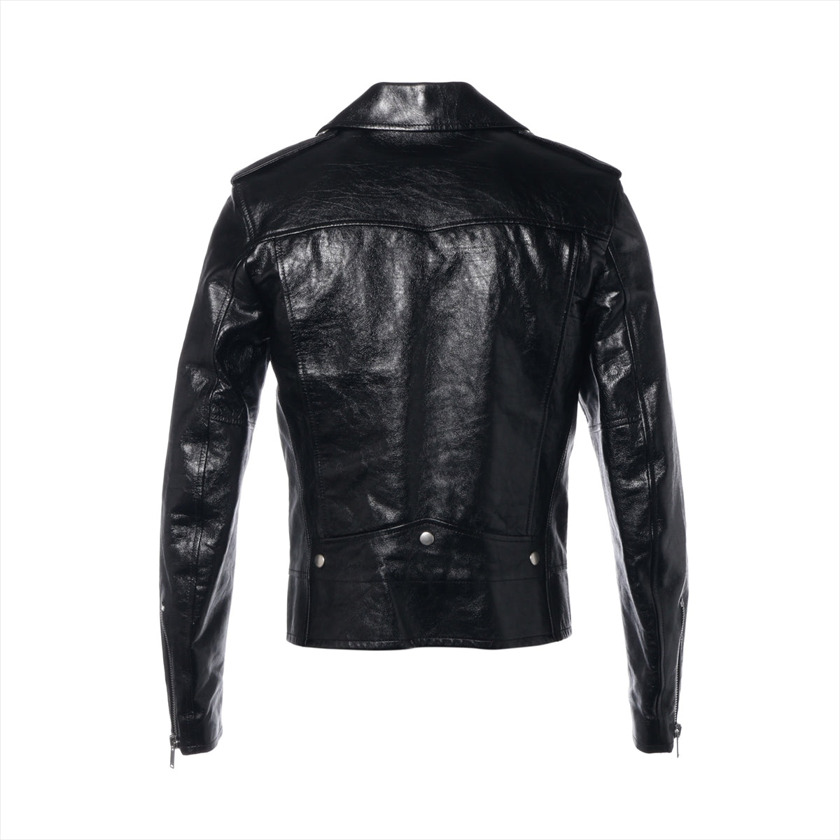 Saint Laurent  19 Years  S Leather Jacket 44 Men Black Classic Motorcycle r 484284