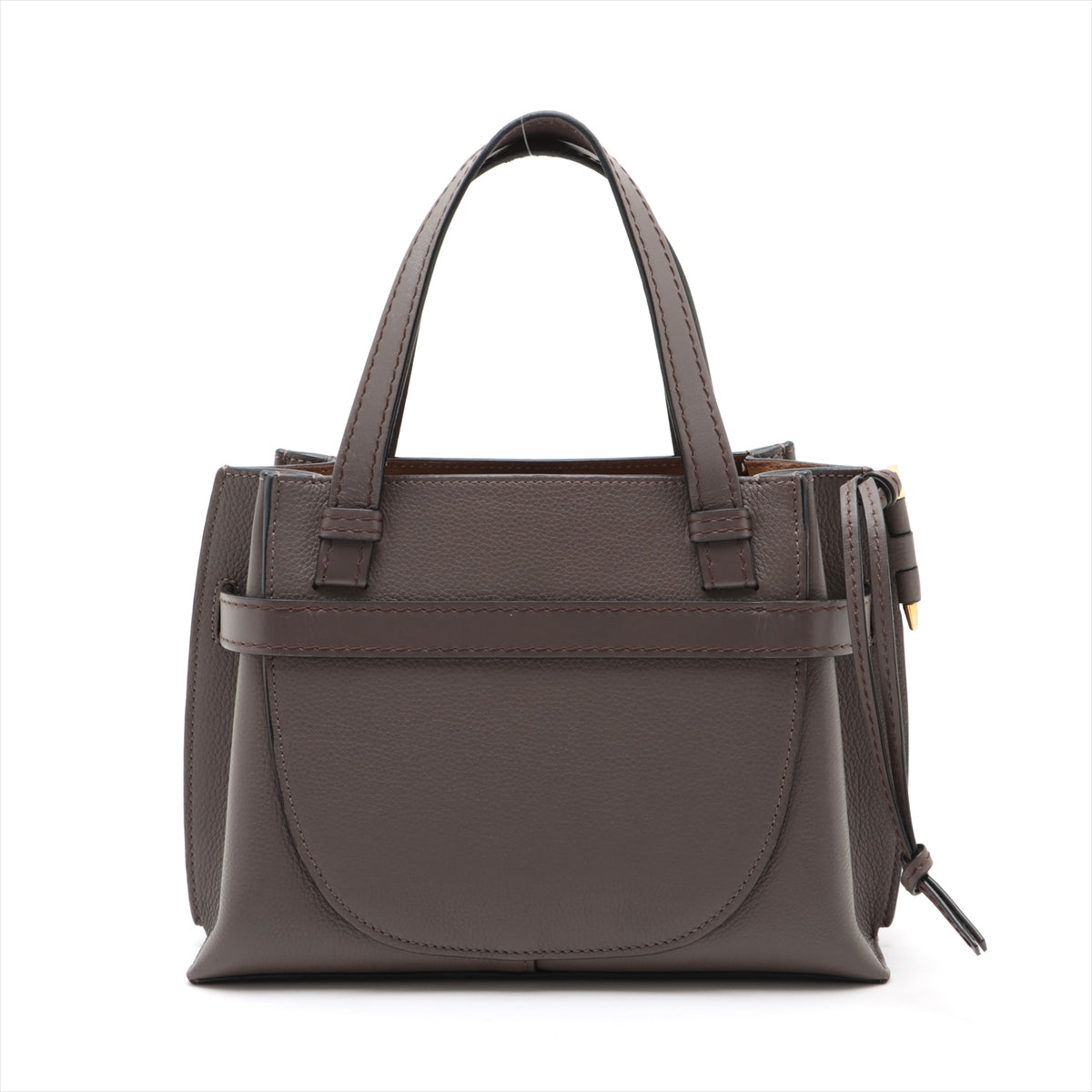 Loewe Gate Top Handle Leather 2WAY Handbag Brown