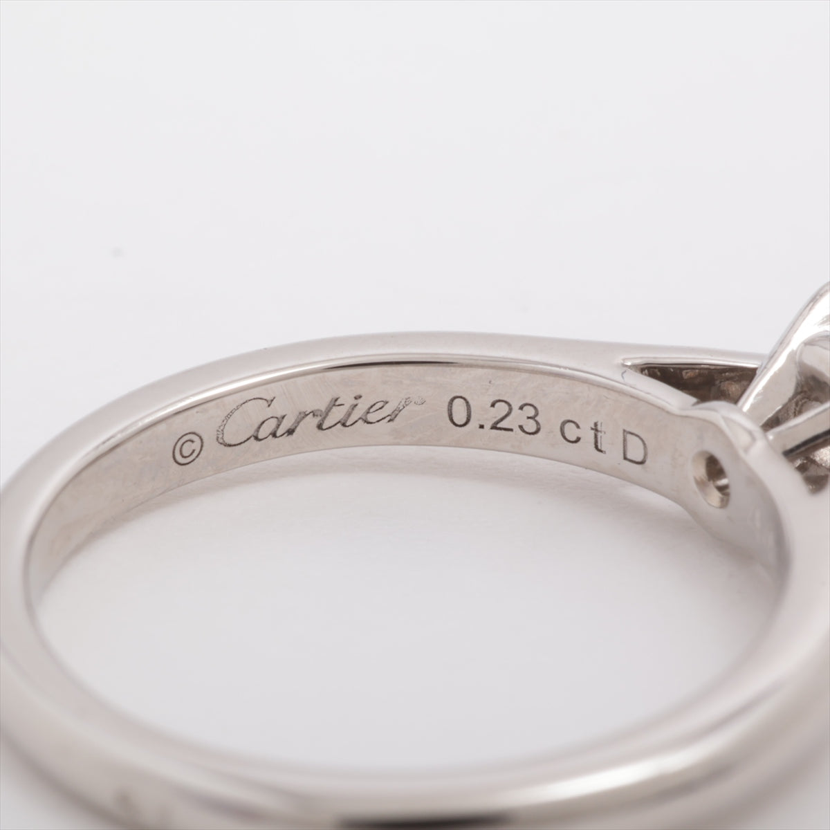 Cartier Solitaire 1895 Diamond Ring Pt950 3.1g 0.23