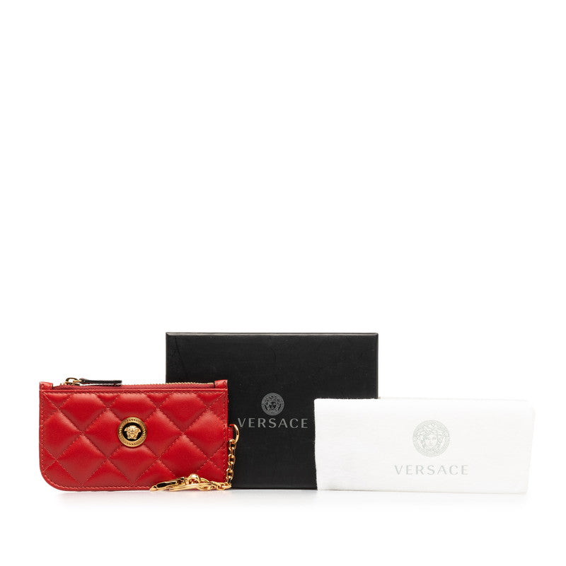Versace Cardcase Red Gold Leather  Versace Luxury