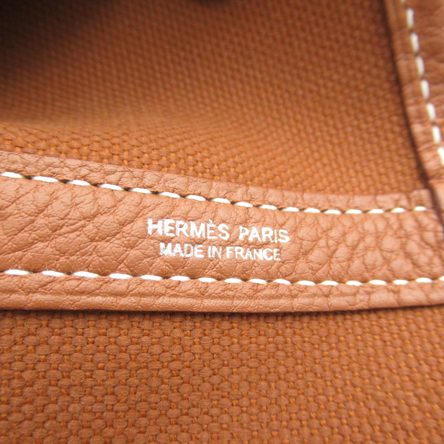 Hermes Garden Party GM G Tote Bag  Bag Leather Fabric Negonda Tote Bag Ophidias   Brown   Dutch