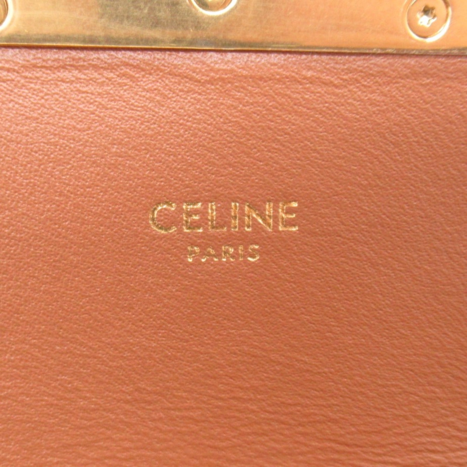 Celine Celine Shoulder Bag Shoulder Bag Leather Sealing  White  Natural/Tan 194143ESJ02NT