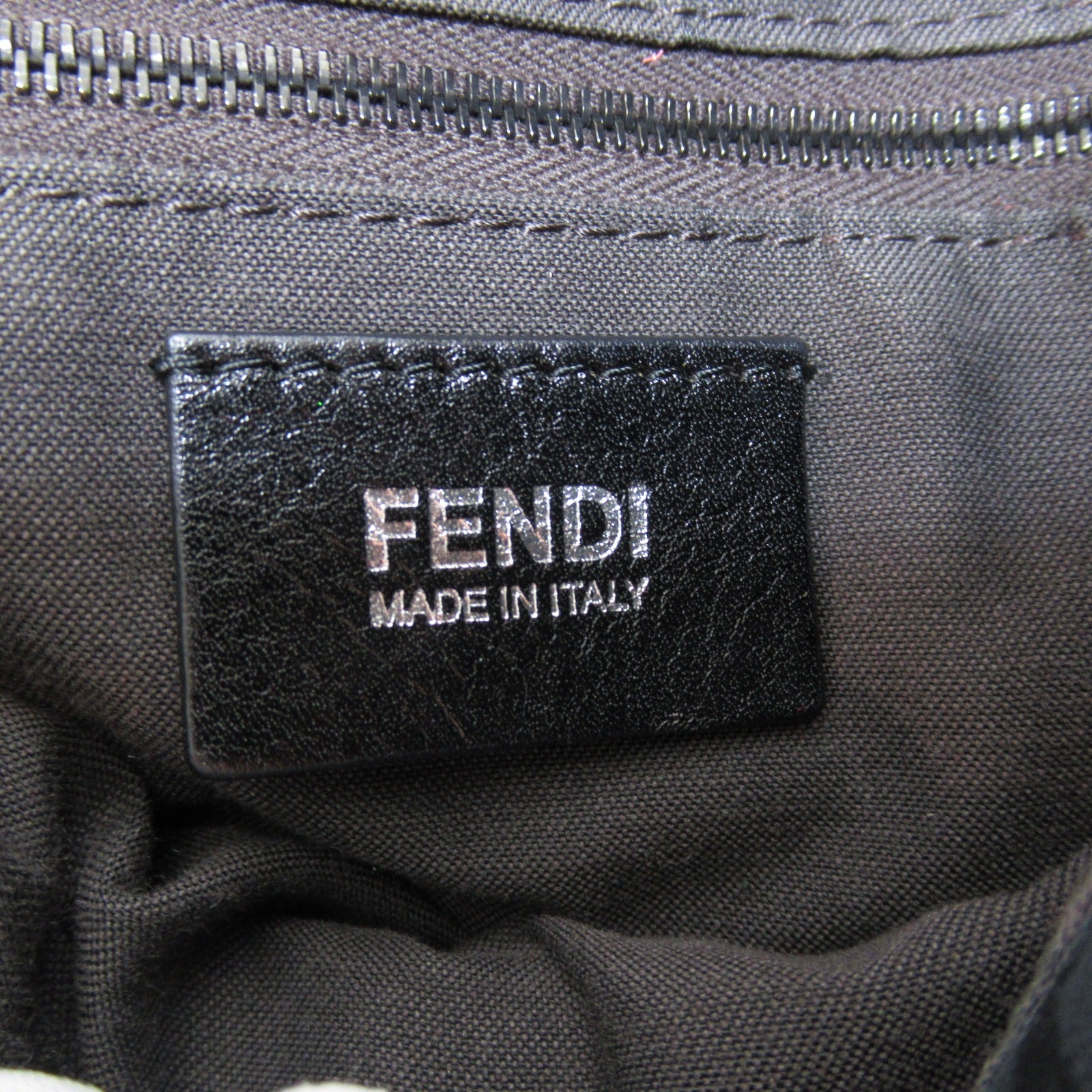 Fendi Fendi Zucchini Nonerman Bucket Shoulder Bag Linen  Black/Pink Linen