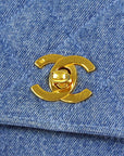 Chanel * 1989-1991 Denim Straight Flap Shoulder Bag