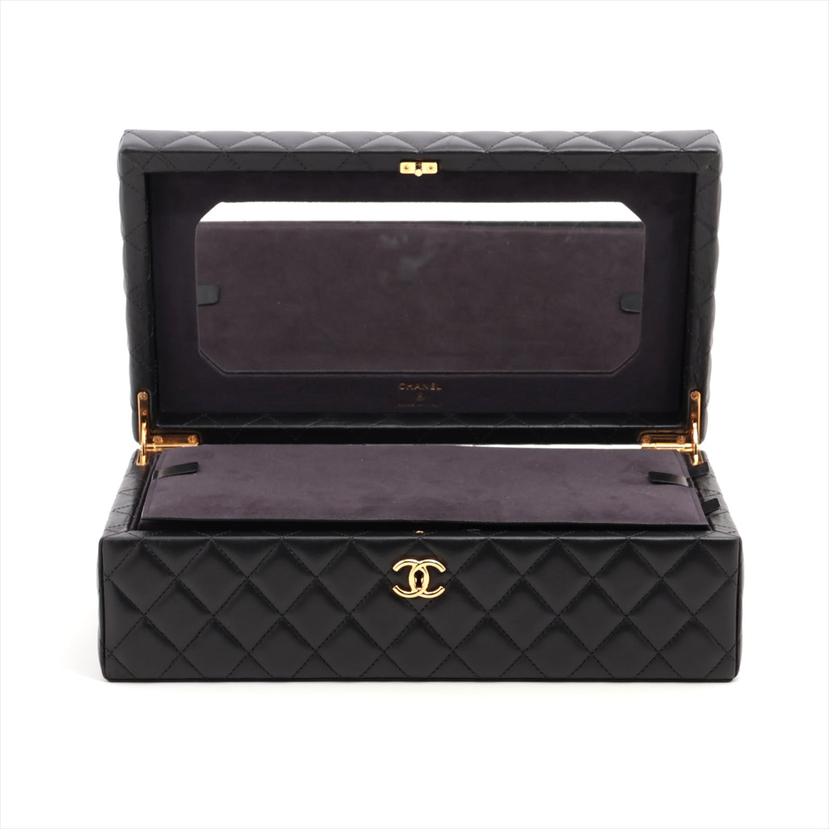 Chanel Matrasse  Jewelry Case Black G