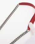 Chanel Matrasse Leather Chain Shoulder Bag Red Silver G  23rd
