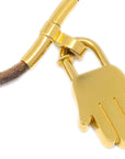Hermes Hand 2002 Cadena Pendant Choker Necklace Gold