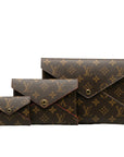 Louis Vuitton Monogram Pochette Kirigami Clutch Bag Second Bag Pocket 3 Set M62034 Brown Pink PVC Leather  Louis Vuitton