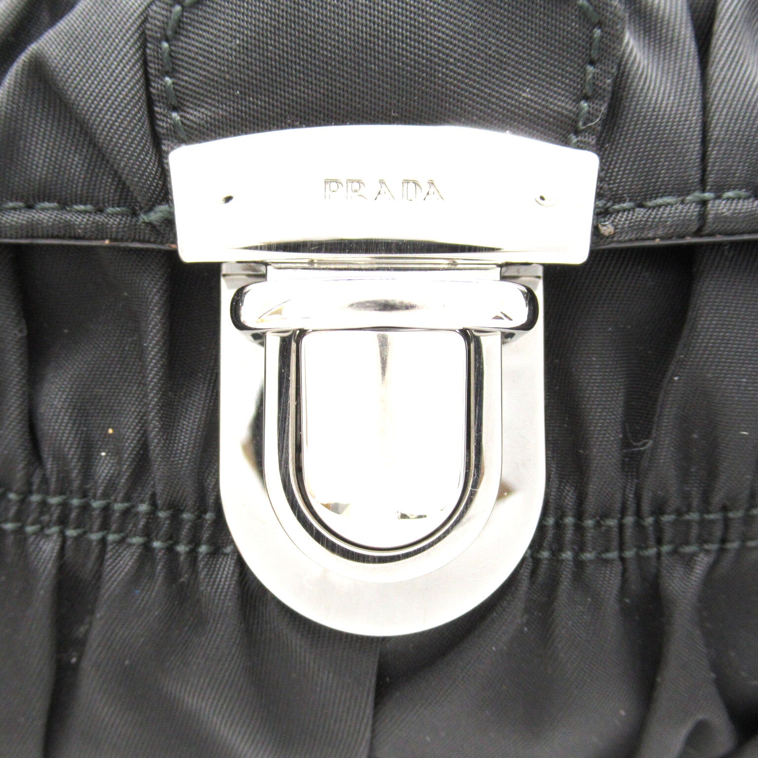 Prada Prada Chain Shoulder Bag Nylon  Black