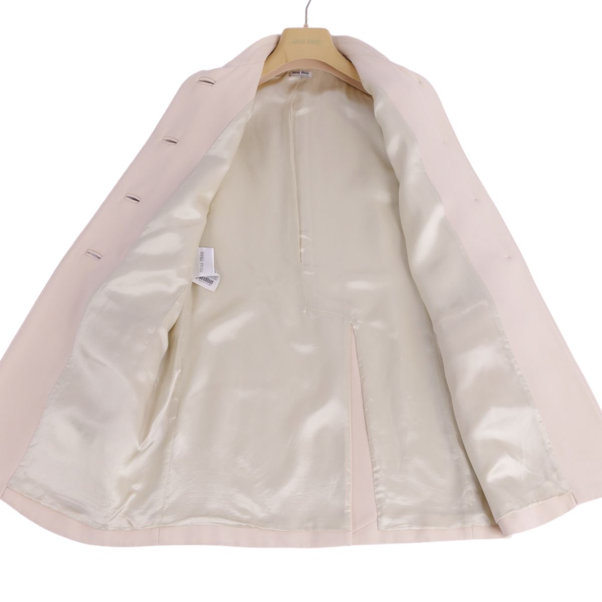 Miu Miu coat stain colour coat balmcorn coat view button out  38 (S equivalent) beige  仙台 楽天市場店