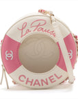 Chanel Rapauza in Chain Shoulder Bag White x Pink G
