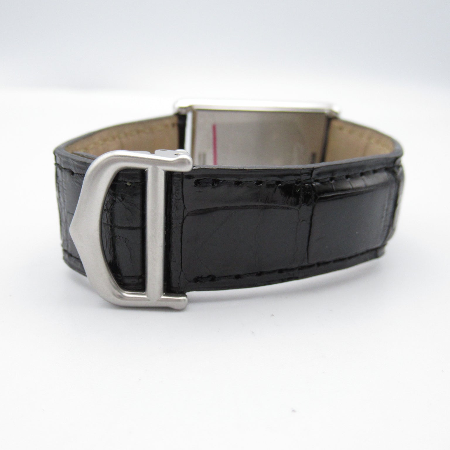 Cartier Cartier LM  Stainless Steel Leather Belt  Silver  W1016355
