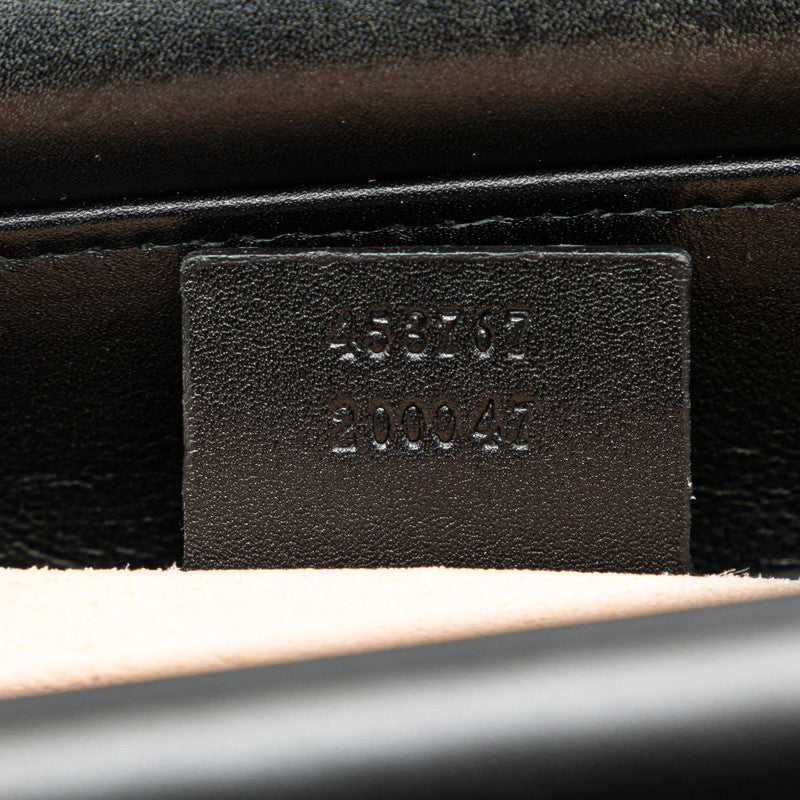 Gucci Bamboo Nime Fair Small Handbag Shoulder Bag 2WAY 453767 Black Leather  Gucci