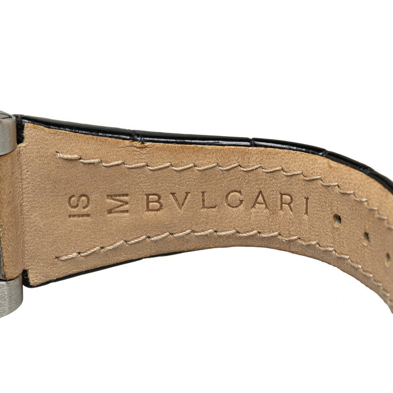 Bulgari Elgon  EG30S Quartz Black  Leather Stainless Steel  BVLGARI