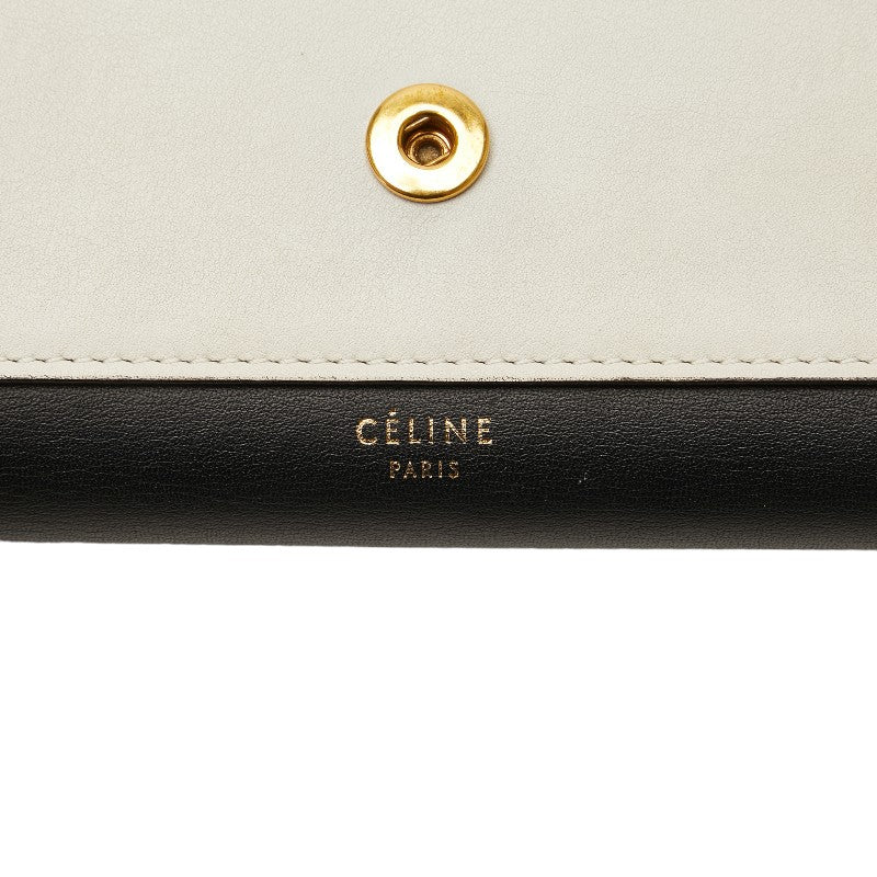Celine Triford Long Wallet 105853 Black Blue White   Celine