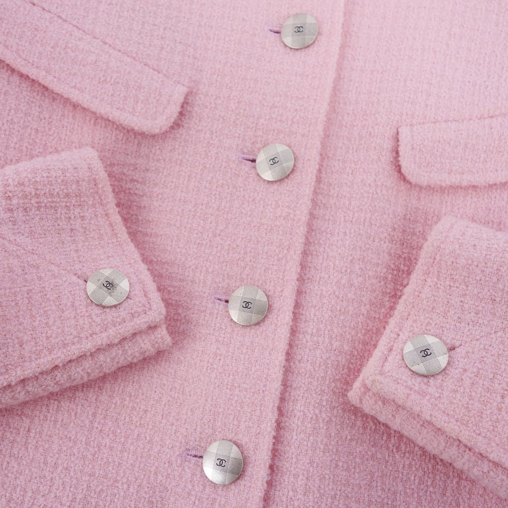 Chanel CHANEL  98P Shirt Suit Wool Jacket Shirt  French Made 40 (M Equivalent) Pink