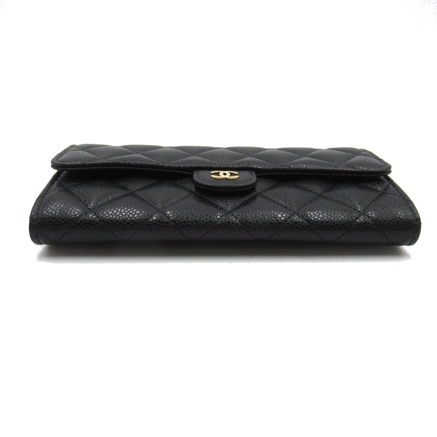 Chanel Zip Long Wallet Double Fold Wallet Caviar S  Black Box