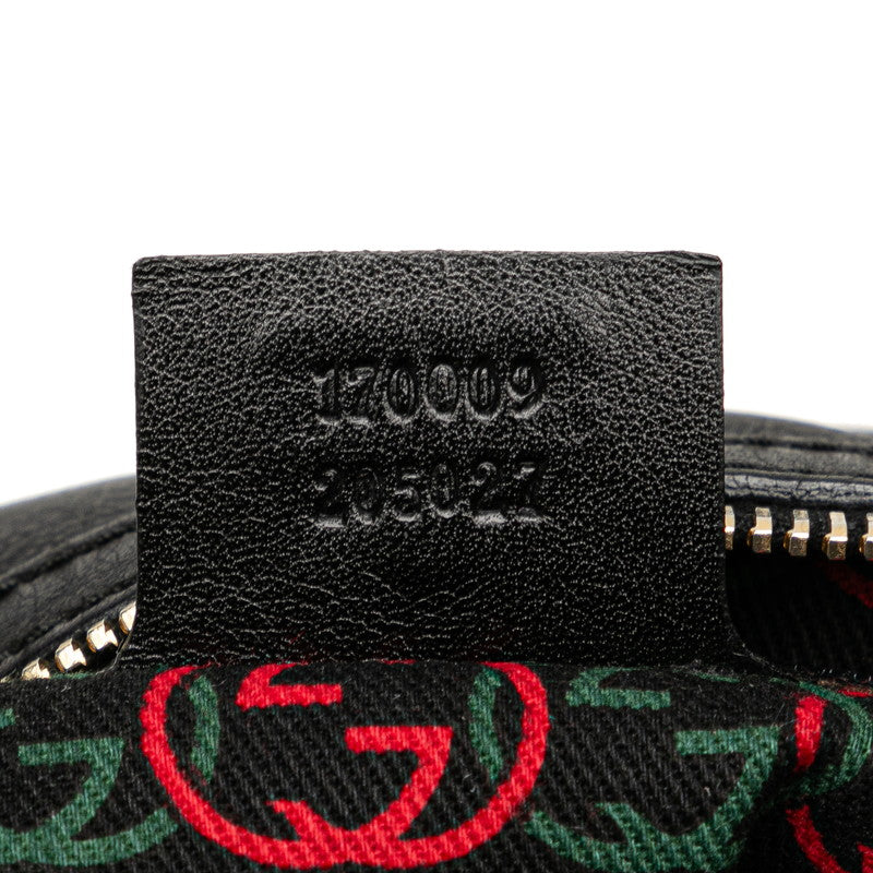 Gucci GG Marmont  Britt Double G Handbag 170009 Black Leather  Gucci