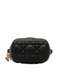 Dior Lady  Dior Micro Vanity Mini Handbag Shoulder Bag 2WAY Black Lambskin  Dior