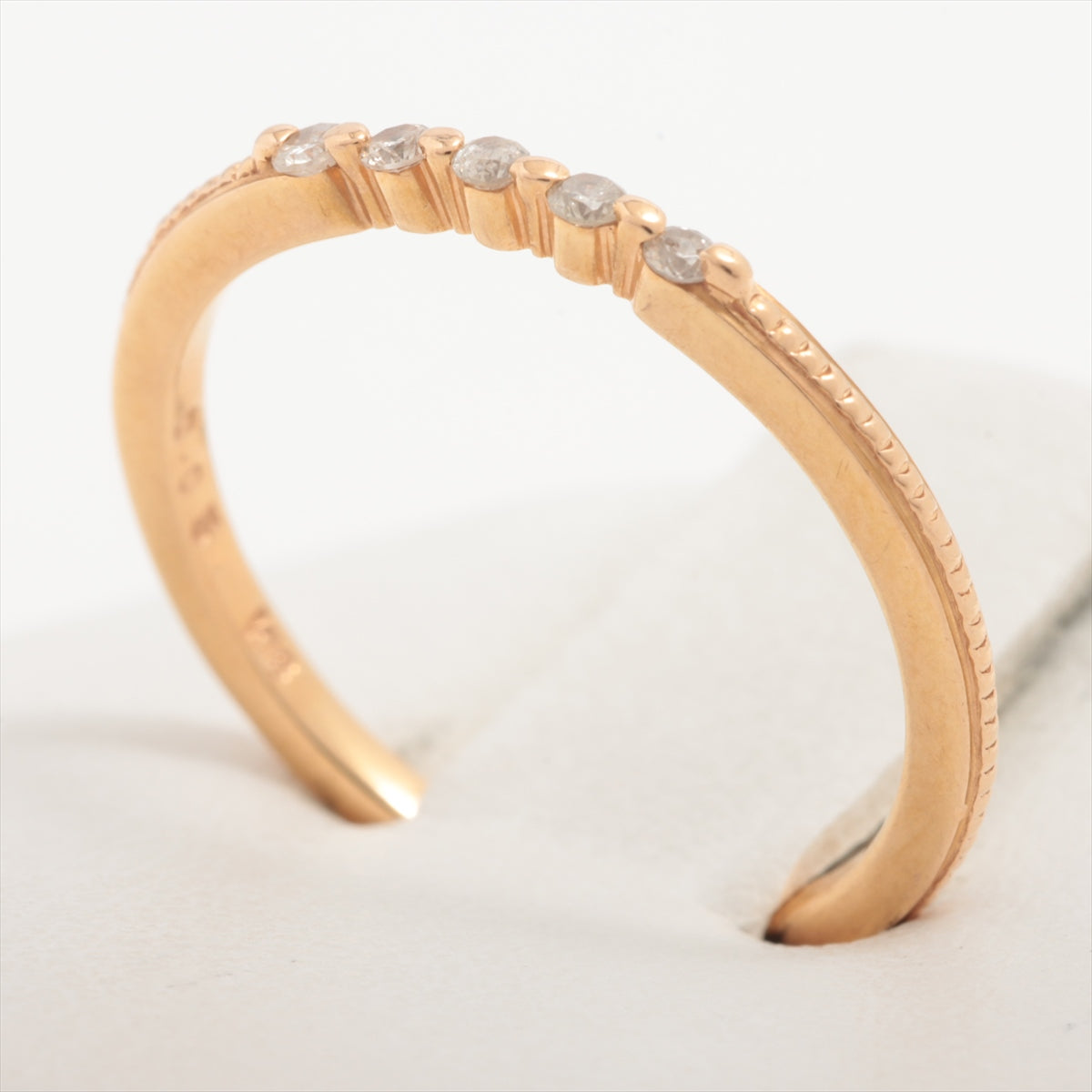 Agat Diamond Ring K18 (YG) 1.3g 0.05