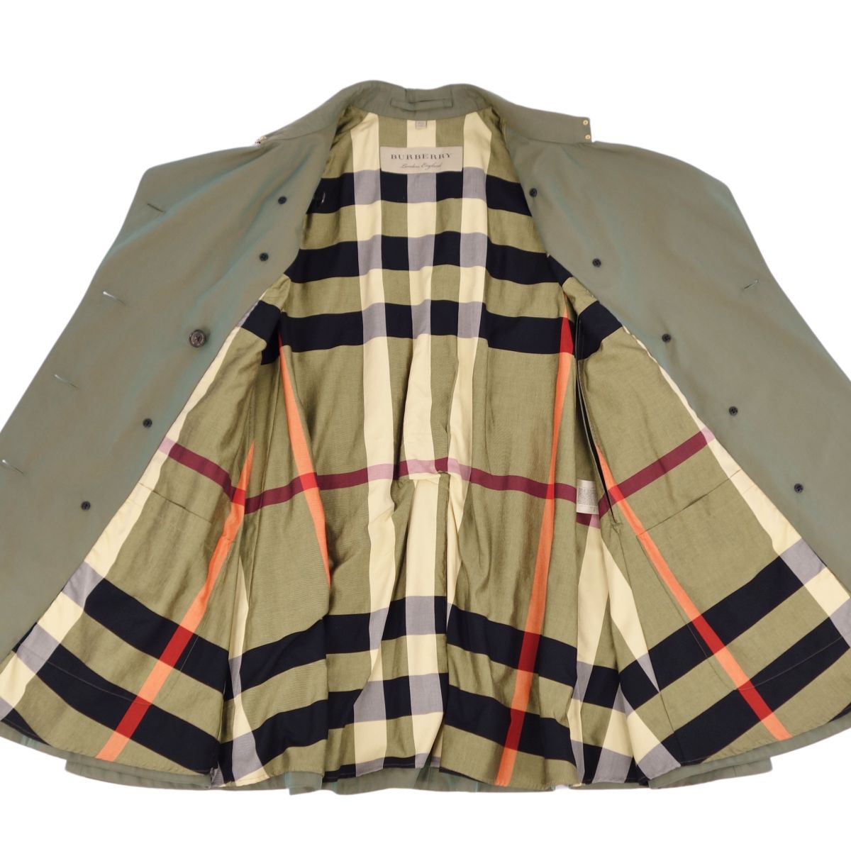 Burberry Coat Trance Coat Cap Poncho Cotton UK10 US8 IT42 (M equivalent) Olive Coat