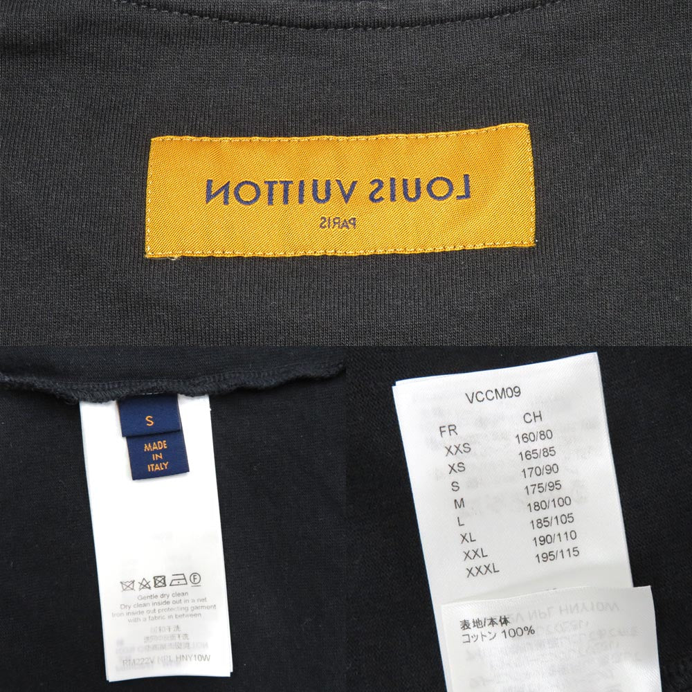 Louis VUITTON Louis Vuitton Hardcross LV Porcado  Size S Black Cotton Mesh 22SS Tops Cotton Appeal Clothes  Unisex