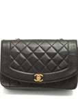 Chanel Matrasse  Single Flap Single Chain Bag Diamond Flap Black Gold  3rd