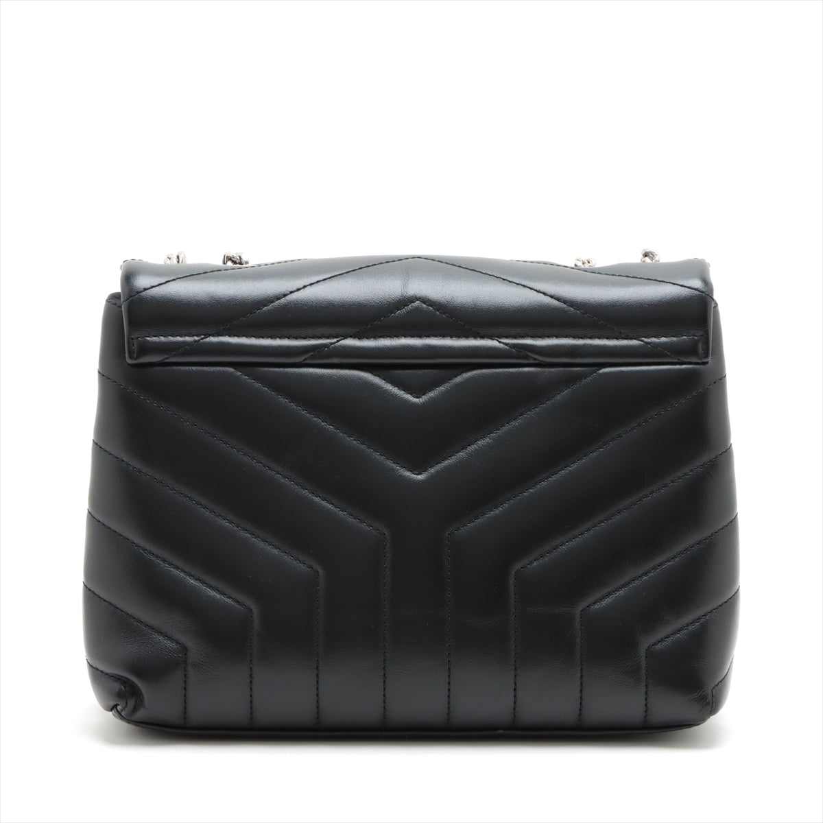 Saint Laurent  Rule Leather Chain Shoulder Bag Black 494699