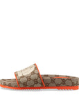 Gucci x Nonerth Face GG Canvas X Leather Sandalss EU36  Beige X Orange 679947 Bag