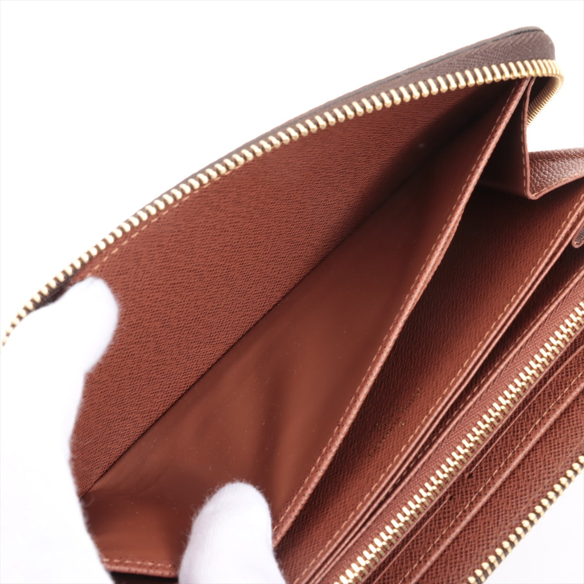 Louis Vuitton Monogram  Wallet M42616 Brown Round Zip Wallet