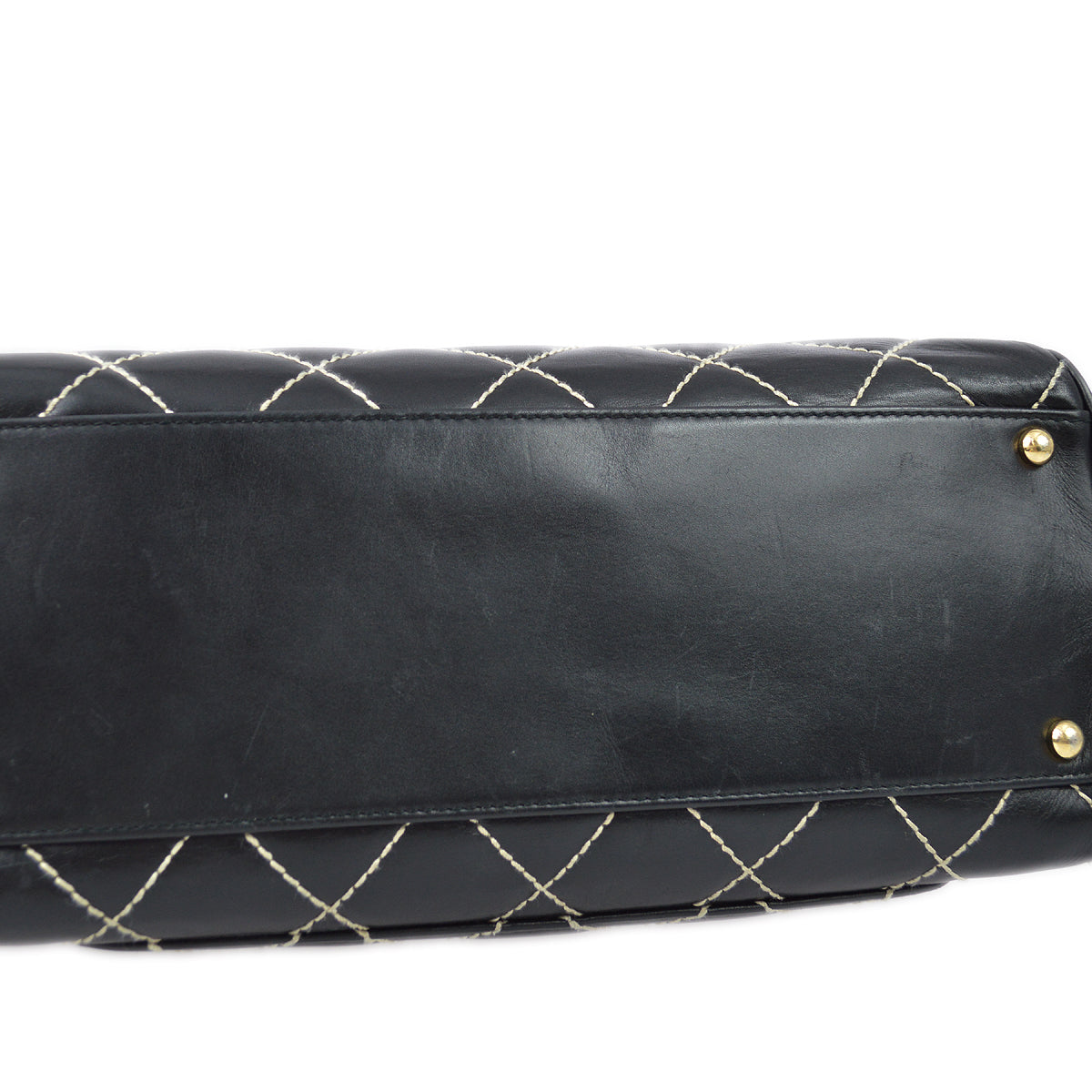 Chanel 2001-2003 Wild Stitch Handbag Black Calfskin