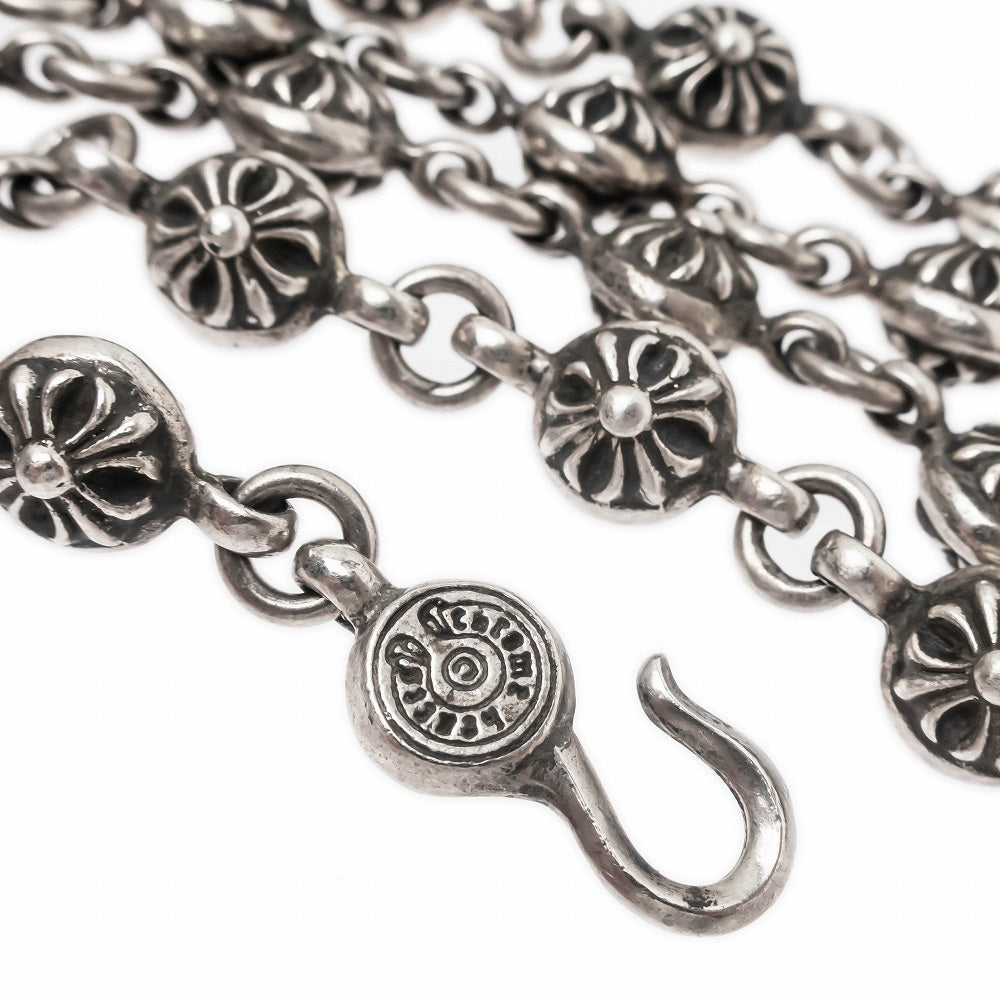 Chrome Hearts Cromheart Dagger Cross Ball 2353-304-0029-0200 Chain SV925 Silver Necklace Pendant