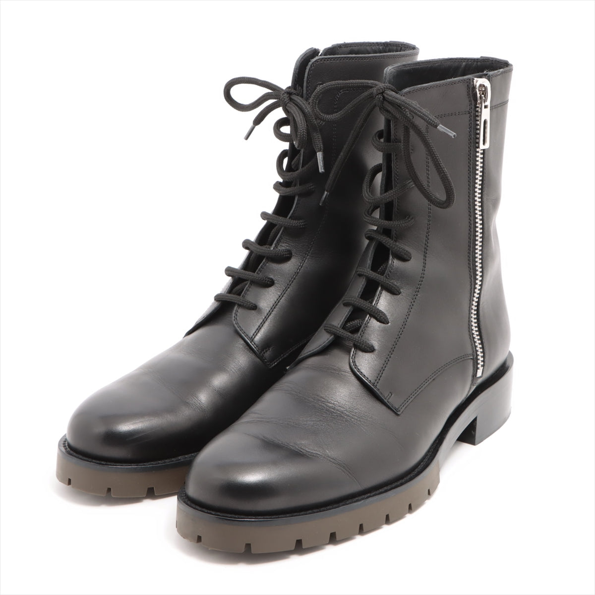 Hermes Leather Boots 44 Men Black