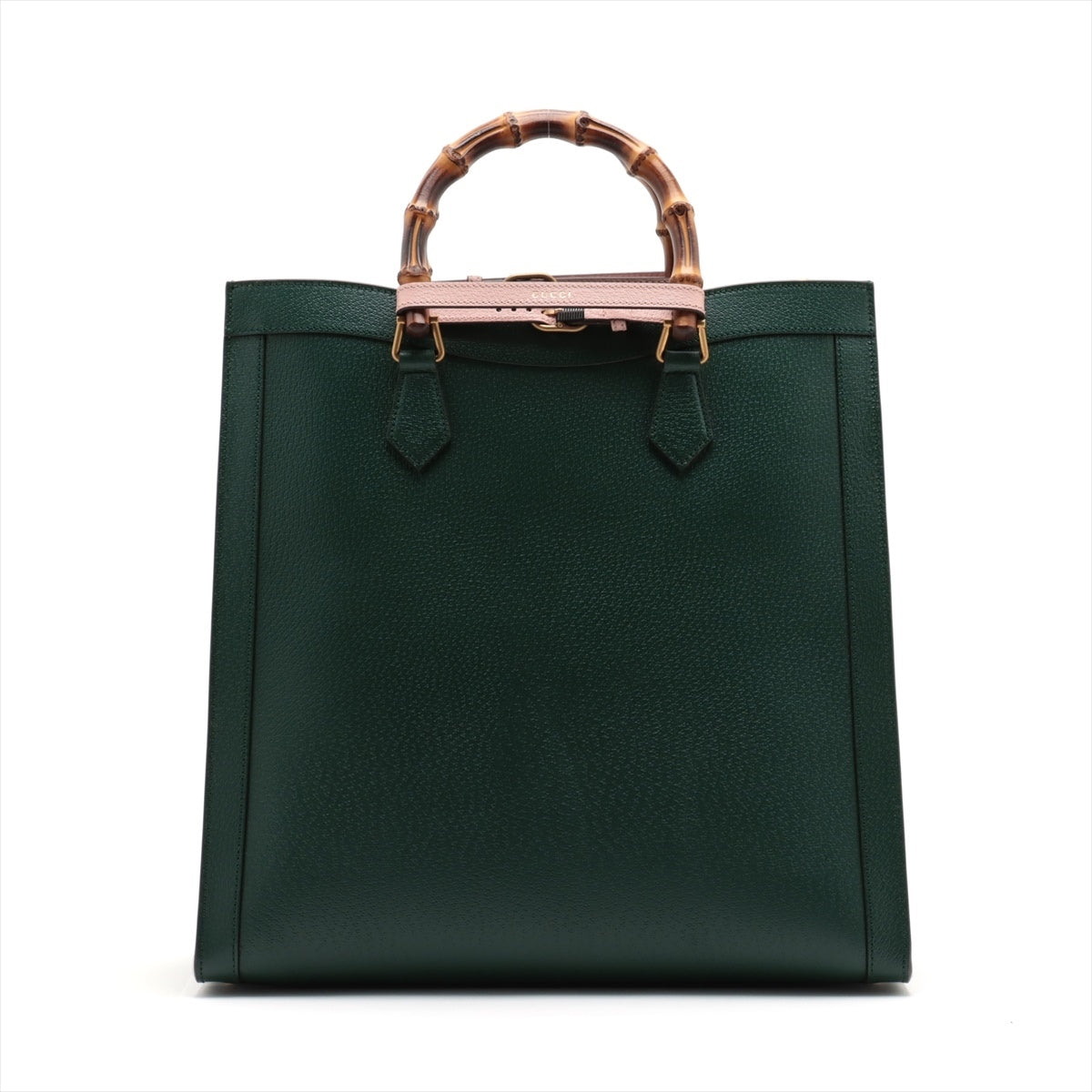 Gucci Bamboo Diana Leather 2WAY Handbag Green 703218