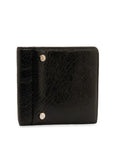 Balenciaga Square Two Fold Wallet Compact Wallet 542001 Black Leather  BALENCIAGA