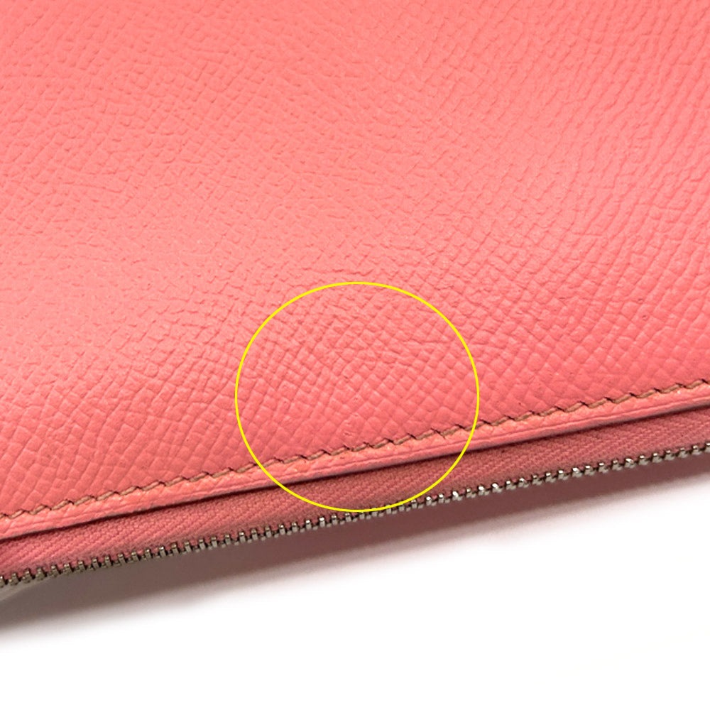 Hermes Azap Silkwin Long Epsom Pink T-ed Wallet Wardrobe   Secondary Vintage Weddah