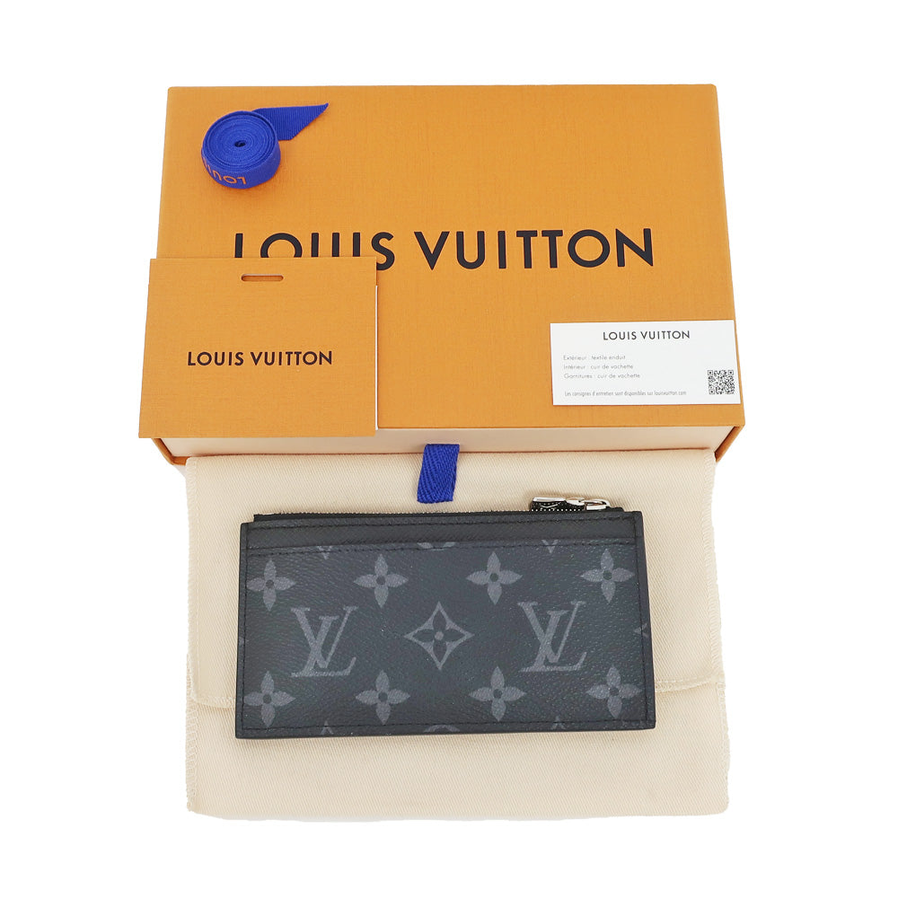 Louis Vuitton Taigaama Monogram Coin Card Hers Zippy Black IC M30271