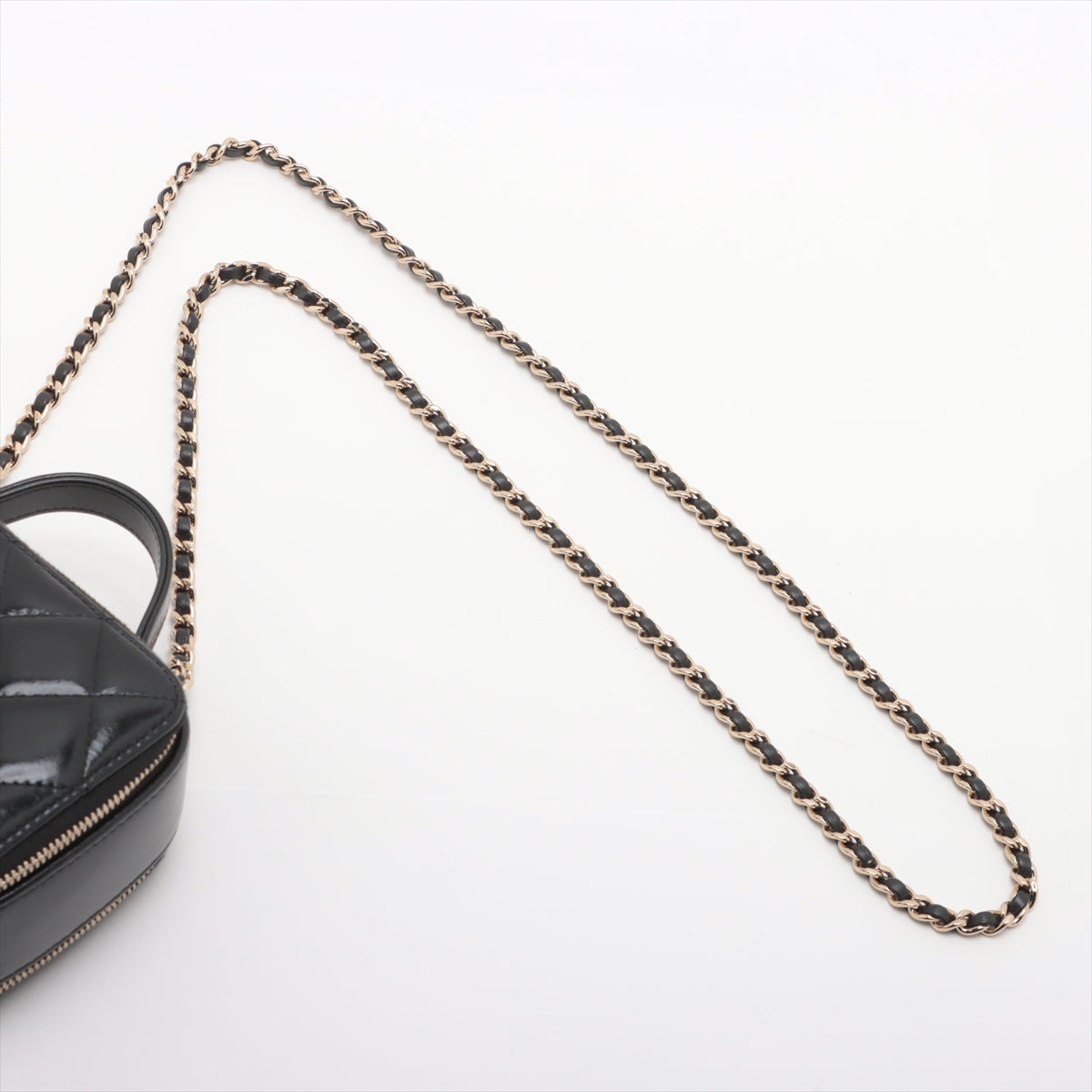 Chanel Matrasse Leather Chain Shoulder Bag Vanity Black G  AP2920 N