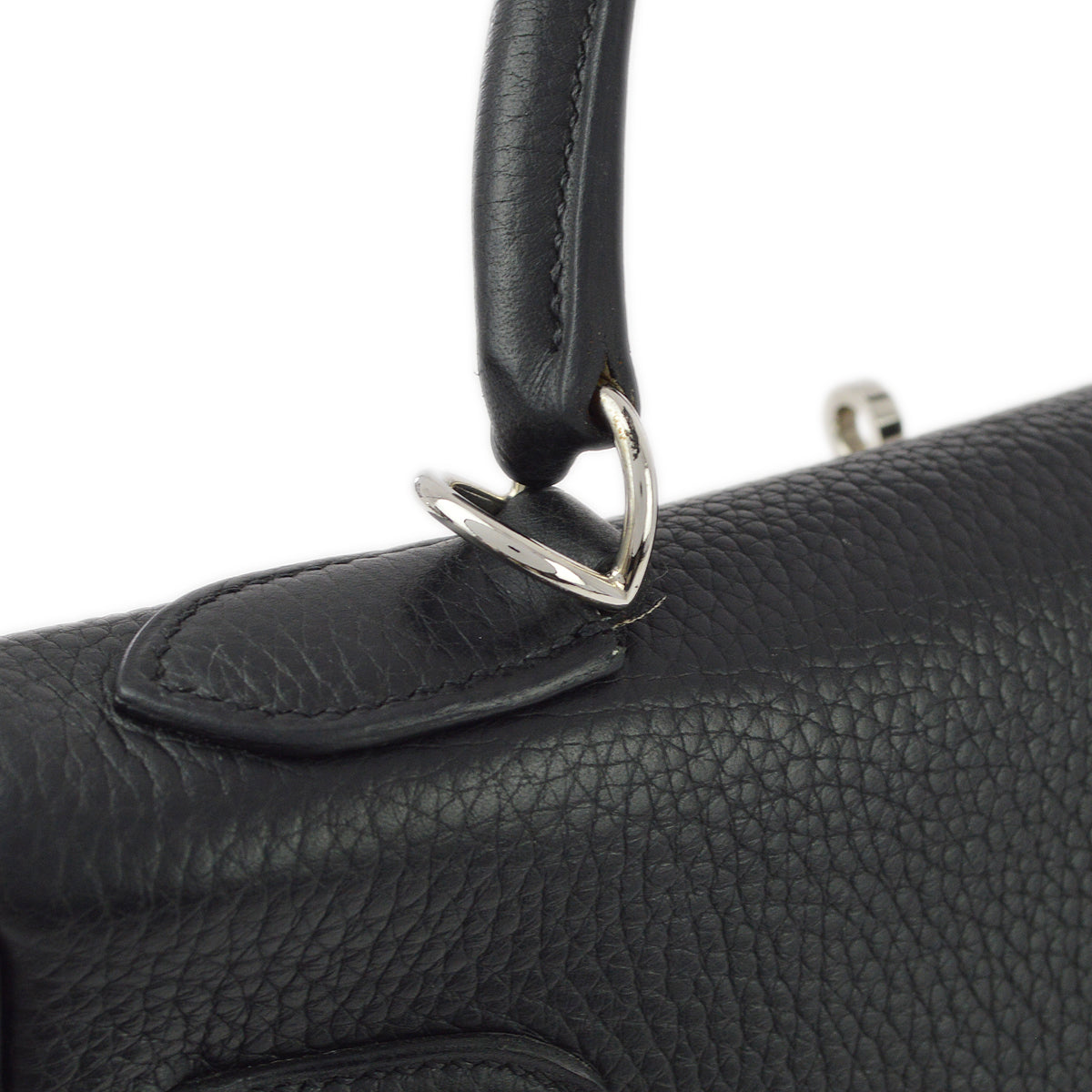 Hermes Black Taurillon Clemence Kelly 32 Retourne 2way Shoulder Handbag