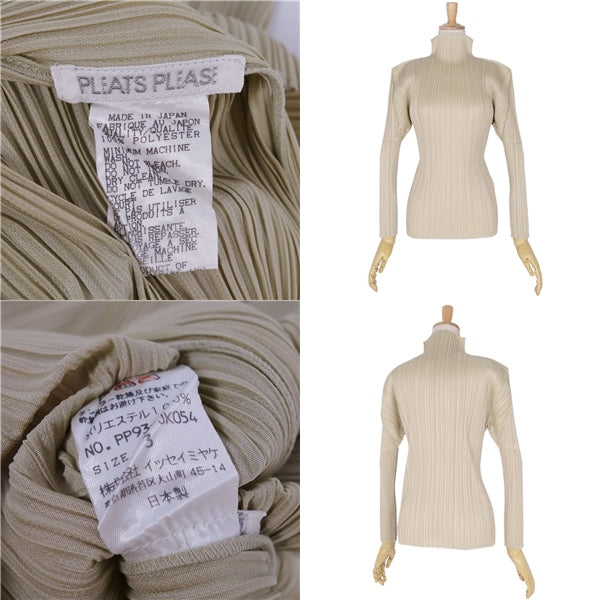 Issey Miyake Pleated  Haineck Long Sleeve Long Sleeve   3 (equivalent to L) Beige