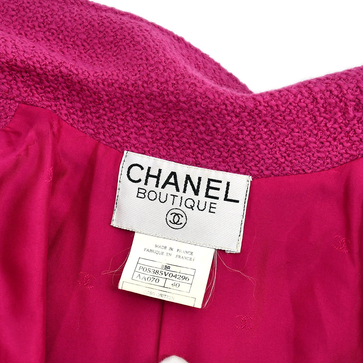 Chanel Double Breasted Jacket Pink 95A 